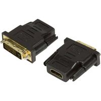 LogiLink AH0001 HDMI / DVI Adapter [1x HDMI-bus - 1x DVI-stekker 24+1-polig] Zwart - thumbnail