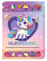 Kleurboek Box met 12 potloden en gummen - Unicorns (Paperback) Kleurboek Box met 12 potloden en gummen - Unicorns (Paperback)