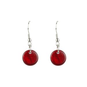 Oorhangers Capiz Schelpen Rond Rood