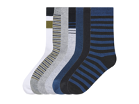 esmara 7 Paar kinder sokken (Strepen/wit/grijs/blauw/navy, 31/34)
