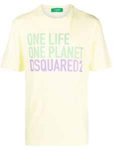 DSQUARED2 t-shirt à logo imprimé - Jaune