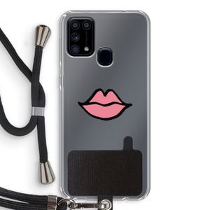 Kusje: Samsung Galaxy M31 Transparant Hoesje met koord