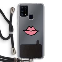 Kusje: Samsung Galaxy M31 Transparant Hoesje met koord