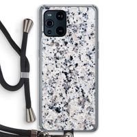 Gespikkelde marmer: Oppo Find X3 Transparant Hoesje met koord