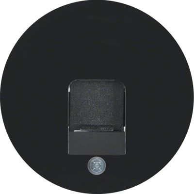 Berker centraalplaat computeraansluiting 1xRJ45 R1-R3 zwart 11702045