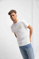 Versace Jeans Couture V-Emblem T-Shirt Heren Wit/Goud - Maat S - Kleur: GoudWit | Soccerfanshop