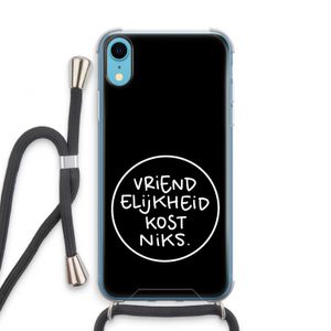Vriendelijkheid: iPhone XR Transparant Hoesje met koord