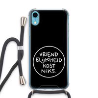 Vriendelijkheid: iPhone XR Transparant Hoesje met koord