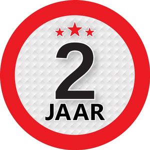 2 jaar leeftijd sticker rond 9 cm verjaardag versiering