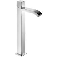 Wastafelkraan Tres Cuadro | Opbouw | Mengkraan | Waterval uitloop | Hoog model | 1-knop | Vierkant | Chroom