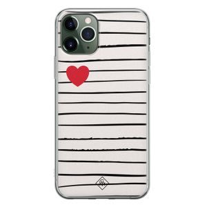 iPhone 11 Pro siliconen hoesje - Heart queen