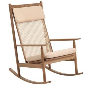 Warm Nordic Swing Rocking Chair teak, Nature