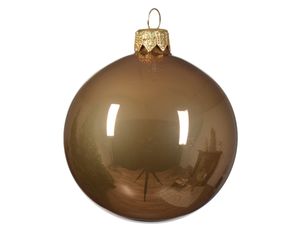 Kerstballen glas d6 cm gember 6st I kerst - Decoris