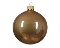 Kerstballen glas d6 cm gember 6st I kerst - Decoris - thumbnail