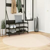 VidaXL Vloerkleed huarte laagpolig zacht wasbaar ø 160 cm beige