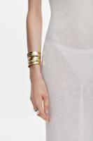 Grote tweekleurige armband verguld met goud en zilver Zalio - MATERIAL FINISHES - U
