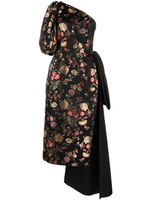 Markarian robe Laurel mi-longue à fleurs - Noir