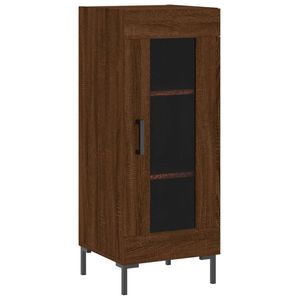 vidaXL Dressoir 34,5x34x90 cm bewerkt hout bruin eikenkleur