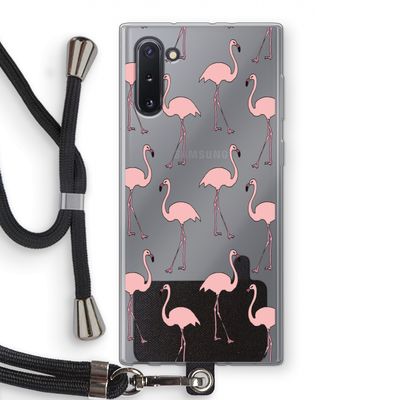 Anything Flamingoes: Samsung Galaxy Note 10 Transparant Hoesje met koord