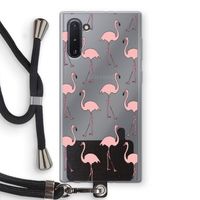 Anything Flamingoes: Samsung Galaxy Note 10 Transparant Hoesje met koord