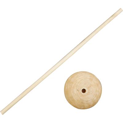 Creativ Company Stok met voet, h: 30 cm, d 6,5 cm, gatgrootte 8 mm, 5 set/ 1 doos