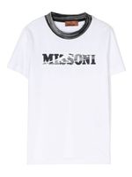 Missoni Kids t-shirt en coton à logo imprimé - Blanc