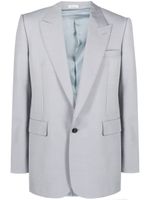 Alexander McQueen blazer boutonné à revers pointus - Gris