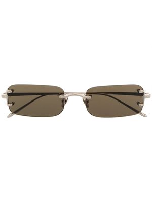 Linda Farrow lunettes de soleil à monture rectangulaire - Argent