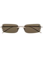 Linda Farrow lunettes de soleil à monture rectangulaire - Argent