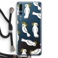 Papegaai: Huawei P20 Pro Transparant Hoesje met koord