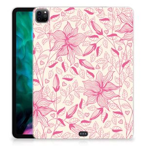 iPad Pro 12.9 (2020) | iPad Pro 12.9 (2021) Siliconen Hoesje Pink Flowers