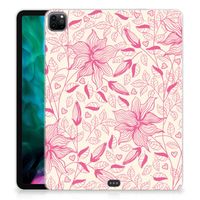 iPad Pro 12.9 (2020) | iPad Pro 12.9 (2021) Siliconen Hoesje Pink Flowers - thumbnail