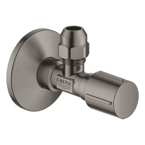 GROHE hoekstopkraan knel met teflon dichtingsring 1/2x3/8 m. metalen greep brushed hard graphite 22039AL0