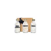 Wellmark Giftbox Badzout 3-delig - Helder Glas - Messing Dop - JUST RELAX 8720254397825