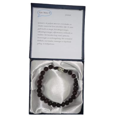 Halfedelstenen Armband in Geschenkdoos Granaat