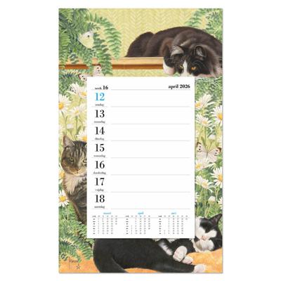 Franciens Katten Weeknotitiekalender op schild 2026 Bloemen