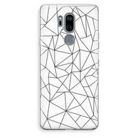 Geometrische lijnen zwart: LG G7 Thinq Transparant Hoesje