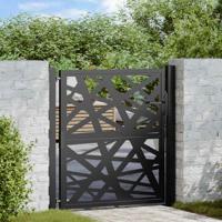 Poort met lichtontwerp 105x106 cm staal zwart