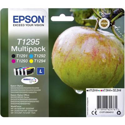 Epson Inktcartridge T1295 Origineel Combipack Zwart, Cyaan, Magenta, Geel C13T12954012