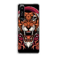 Tiger and Rattlesnakes: Sony Xperia 1 III Transparant Hoesje