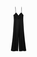 Lange jumpsuit haakwerk - BLACK - XL