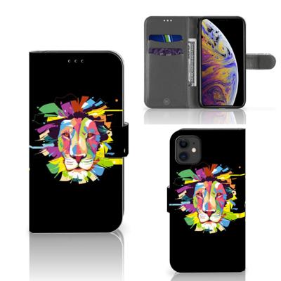Apple iPhone 11 Leuk Hoesje Lion Color Apple iPhone 11 Leuk Hoesje Lion Color