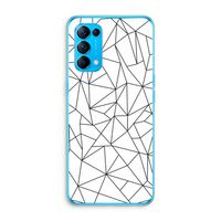 Geometrische lijnen zwart: Oppo Find X3 Lite Transparant Hoesje