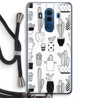 Cactusmotief: Huawei Mate 10 Pro Transparant Hoesje met koord