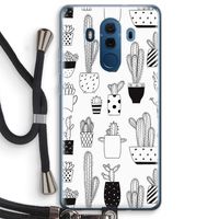 Cactusmotief: Huawei Mate 10 Pro Transparant Hoesje met koord
