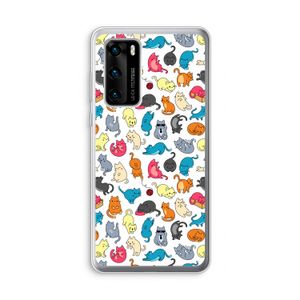 Kleurrijke katten: Huawei P40 Transparant Hoesje