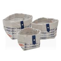 Mandenset Versa Vissen Polyester 14 x 14 x 14 cm Textiel
