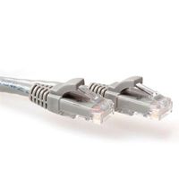 ACT Grijze 1 meter U/UTP CAT6 patchkabel snagless met RJ45 connectoren