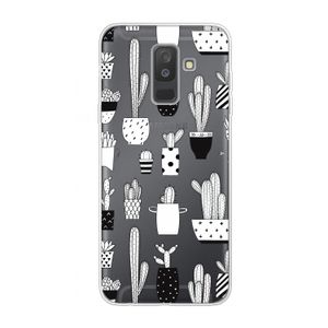 Cactusmotief: Samsung Galaxy A6 Plus (2018) Transparant Hoesje