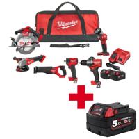 Milwaukee M18 FUEL™ FPP6H3-502B Powerpack 6-delig 18V 5.0Ah in Transporttas - 4933498659
